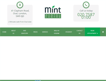 Tablet Screenshot of mintdentalcentre.com